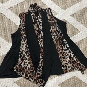 Always Indigo Leopard Print Sleeveless Top